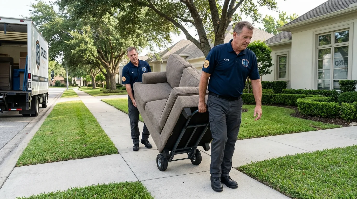 Local residential moving crew loading furniture in Point of Rocks, MD