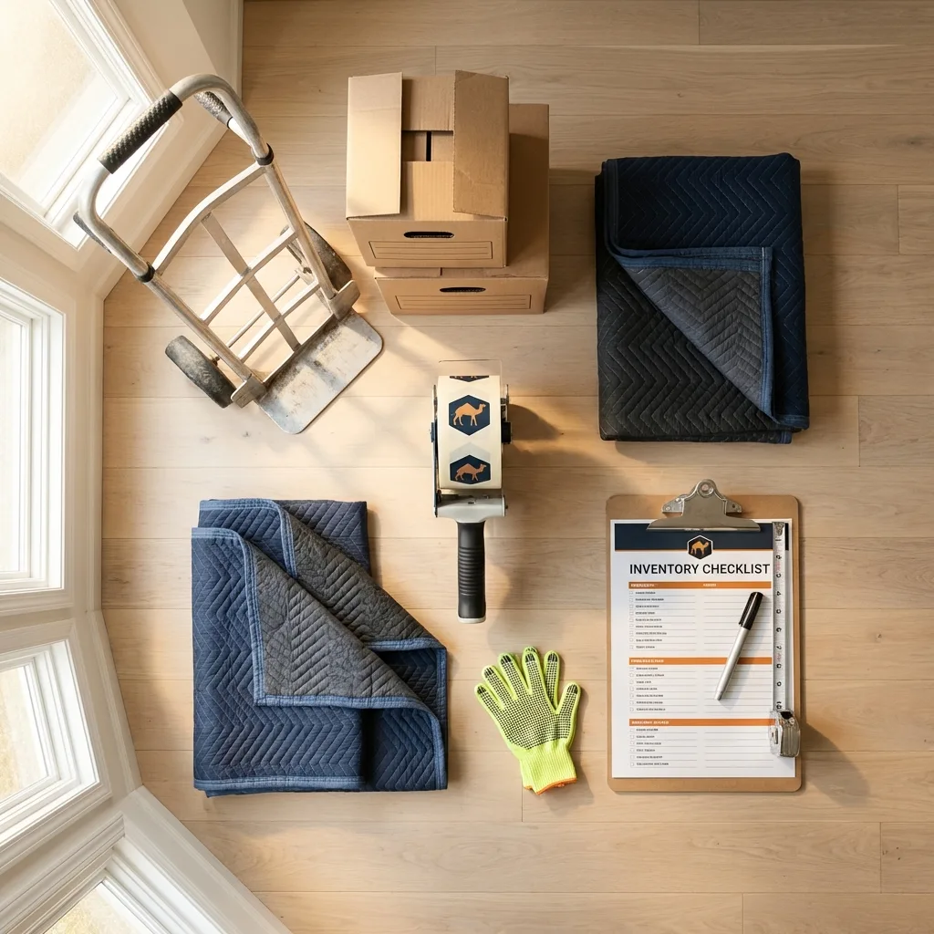 Professional moving supplies and packing materials layout for Point of Rocks residential relocations